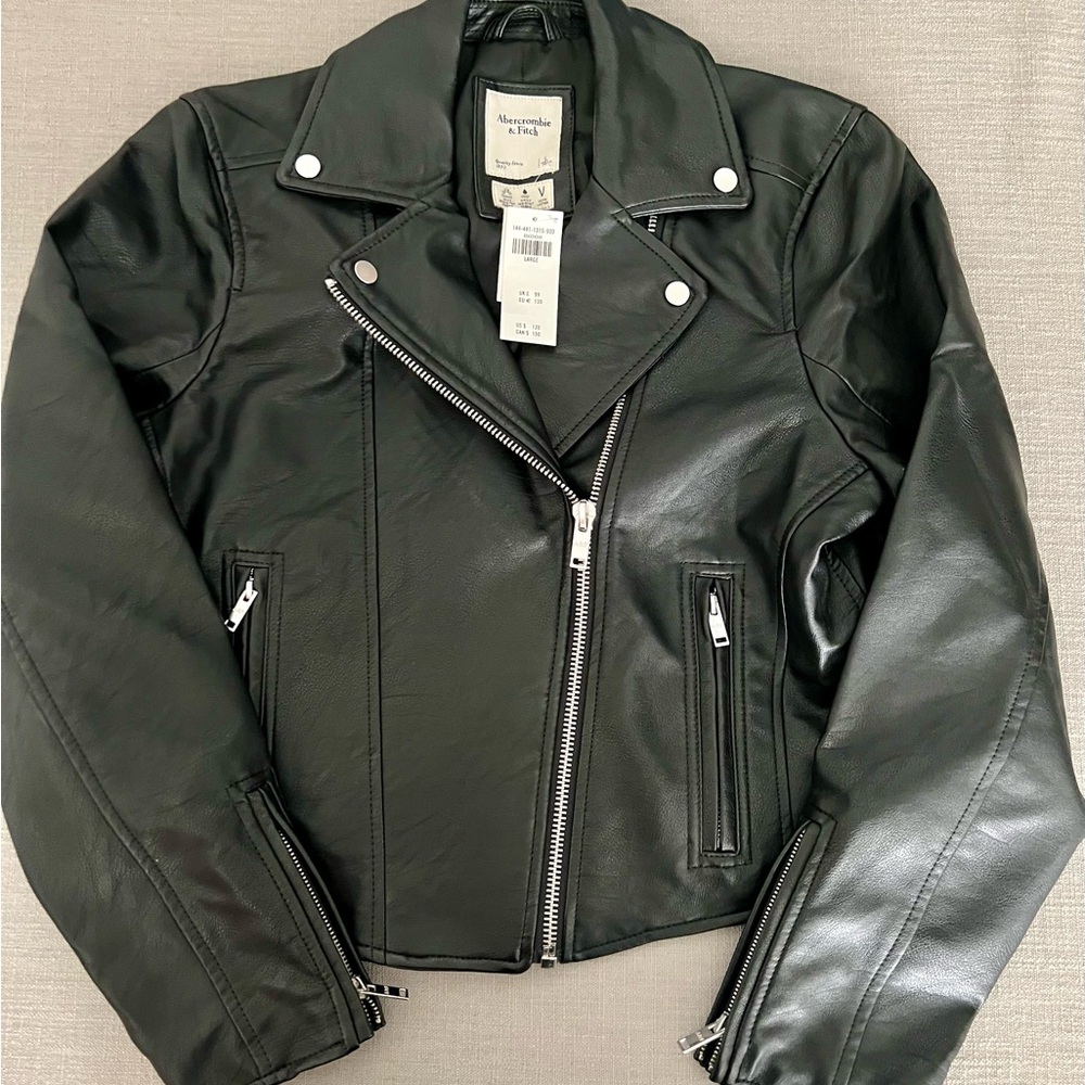Abercrombie & Fitch Dark Leather Jacket